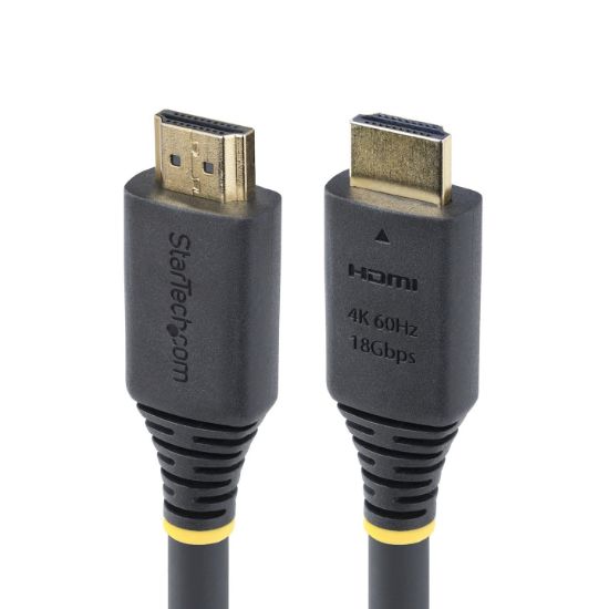 Image de StarTech.com Câble HDMI Haut Débit de 5m Certifié Premium, 4K 60Hz/1440p 144Hz, HDR10/HDCP 2.2/ARC, 18Gbps, Cordon HDMI 2.0 UHD pour TV/Moniteur/Affichage, Gaine TPE (HDMI2-CABLE-4K60-5M)