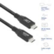 Image de ACT Câble USB4 20Gbps 240W USB Type-C, 2 mètres (AC7422)