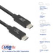 Image de ACT Câble USB4 20Gbps 240W USB Type-C, certifié USB-IF, 2 mètres (AC7432)