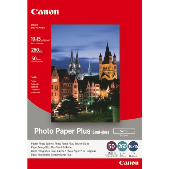 Image de Canon Papier photo semi-brillant extra SG-201 4 × 6 po (10 × 15 cm)- 50 feuilles (1686B015)