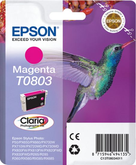 Image de Epson Hummingbird Cartouche "Colibri" - Encre Claria M (C13T08034011)
