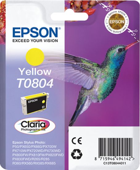 Image de Epson Hummingbird Cartouche "Colibri" - Encre Claria J (C13T08044011)