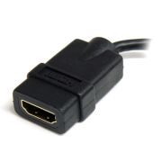 Image de StarTech.com Câble adaptateur HDMI haute vitesse de 12cm - HDMI vers Micro HDMI - F/M - Noir (HDADFM5IN)