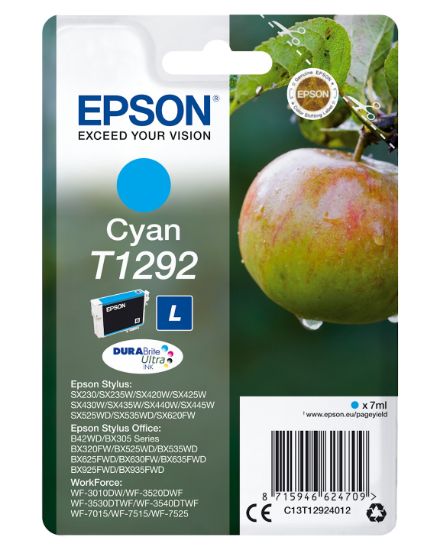 Image de Epson Cartouche "Pomme" - Encre DURABrite Ultra C (C13T12924012)