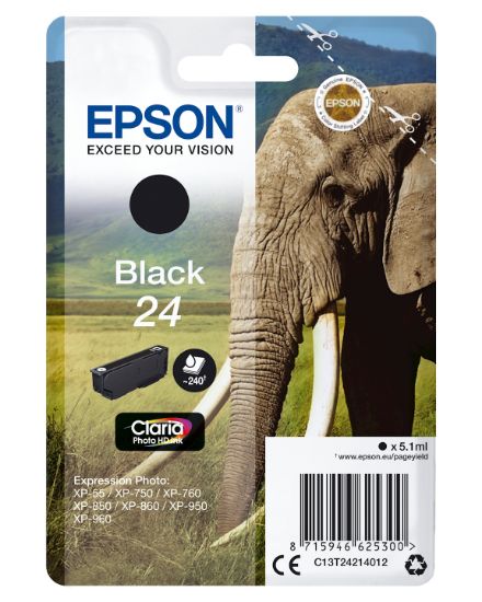 Image de Epson Elephant Cartouche "Eléphant" - Encre Claria Photo HD N (C13T24214012)