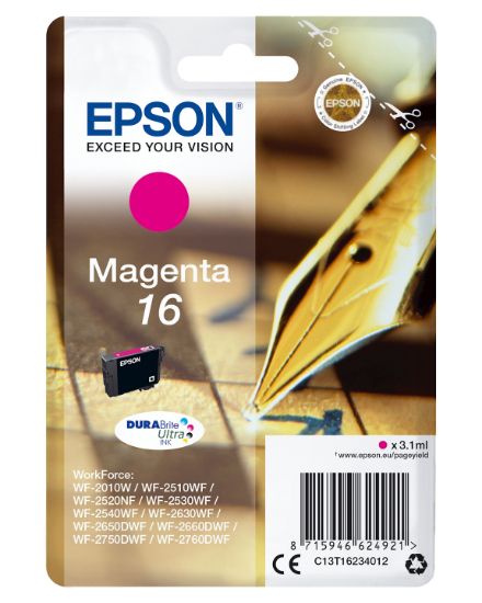 Image de Epson Pen and crossword Cartouche "Stylo à plume" 16 - Encre DURABrite Ultra M (C13T16234012)