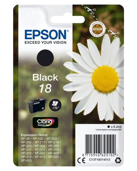 Image de Epson Daisy Cartouche "Pâquerette" 18 - Encre Claria Home N (C13T18014012)