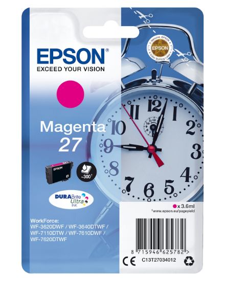 Image de Epson Alarm clock Cartouche "Réveil" 27 - Encre DURABrite Ultra M (C13T27034012)