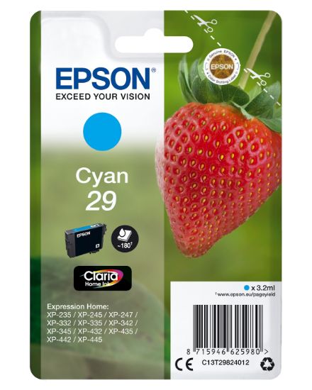Image de Epson Strawberry Cartouche "Fraise" 29 - Encre Claria Home C (C13T29824012)