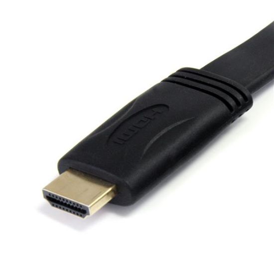 Image de StarTech.com Câble plat HDMI haute vitesse Ultra HD 4K avec Ethernet de 5m - HDMI vers HDMI - M/M (HDMM5MFL)