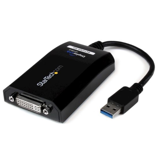 Image de StarTech.com Adaptateur USB 3.0 vers DVI - Adaptateur Vidéo Double Écran/Multi-Écrans de Carte Graphique /Vidéo Externe USB 3.0 vers DVI – Adaptateur d'Affichage USB - 2048 x ... (USB32DVIPRO)