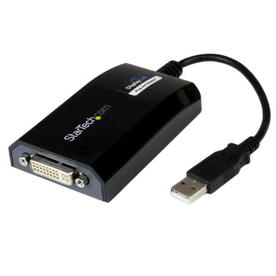 Image de StarTech.com Adaptateur USB vers DVI - 1920x1200 - Carte Graphique et Vidéo Externe - Câble Adaptateur d'Écran Double - Compatible Mac et Windows (USB2DVIPRO2)