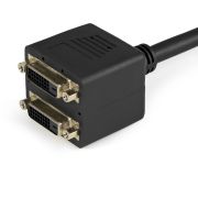 Image de StarTech.com Câble Répartiteur en Y DVI-D vers 2x DVI-D 30 cm - Câble Splitter DVI-D - M/F (DVISPL1DD)