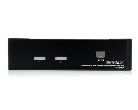 Image de StarTech.com Commutateur KVM 2 Ports DVI, USB et Audio - Switch KVM - 1920x1200 (SV231DVIUA)