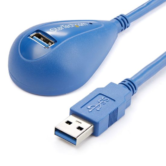 Image de StarTech.com Câble d'extension SuperSpeed USB 3.0 de bureau de 1,5 m - USB A vers A M/F (USB3SEXT5DSK)