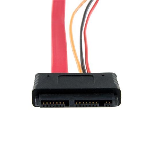 Image de StarTech.com Câble adaptateur d'alimentation 30 cm Micro SATA vers SATA avec SATA (MCSATAF12S)