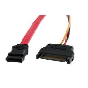 Image de StarTech.com Câble adaptateur d'alimentation 30 cm Micro SATA vers SATA avec SATA (MCSATAF12S)