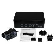 Image de StarTech.com Switch KVM USB 2 Ecrans DVI pour 4 Ordinateurs avec Audio - Commutateur KVM (SV431DD2DUA)