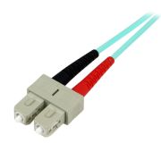 Image de StarTech.com Câble Fibre Optique Multimode de 2m LC/UPC à SC/UPC OM3, Fibre Zipcord Full Duplex 50/125µm, Réseaux 100G, LOMMF/VCSEL, <0.3dB Faible Perte d'Insertion, Cordon Pa ... (A50FBLCSC2)