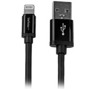 Image de StarTech.com Câble Apple Lightning vers USB pour iPhone, iPod, iPad - 2 m Noir (USBLT2MB)