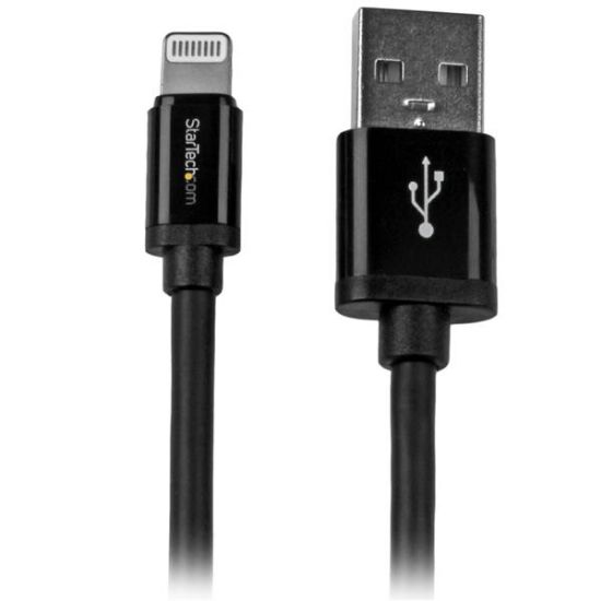 Image de StarTech.com Câble Apple Lightning vers USB pour iPhone, iPod, iPad - 2 m Noir (USBLT2MB)