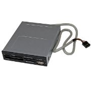 Image de StarTech.com Lecteur de cartes mémoire interne de 3,5 pouces avec port USB 2.0 - Multicartes 22-en-1 - Noir (35FCREADBK3)