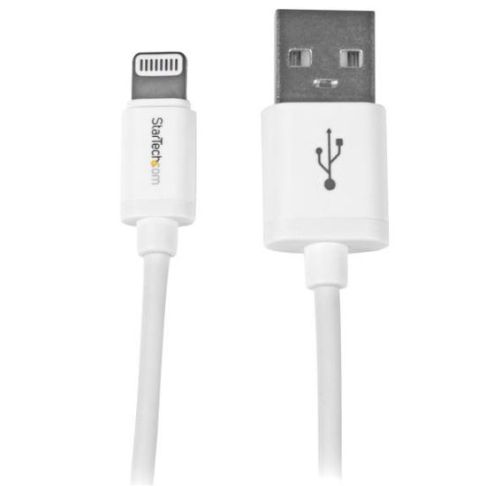 Image de StarTech.com Câble Apple Lightning vers USB pour iPhone, iPod, iPad - 1 m Blanc (USBLT1MW)