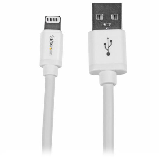 Image de StarTech.com Câble Apple Lightning vers USB pour iPhone, iPod, iPad - 2 m Blanc (USBLT2MW)