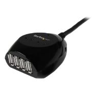 Image de StarTech.com Câble USB 2.0 actif de 15m - Rallonge USB 2.0 avec hub à 4 ports - Noir (USB2EXT4P15M)