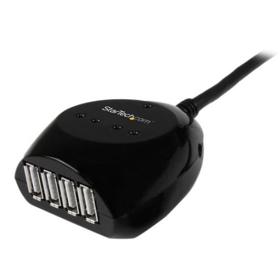 Image de StarTech.com Câble USB 2.0 actif de 15m - Rallonge USB 2.0 avec hub à 4 ports - Noir (USB2EXT4P15M)