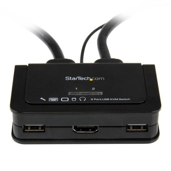 Image de StarTech.com Switch Commutateur KVM 2 Ports USB, HDMI avec Audio et Câbles pour 2 PC sur 1 écran - Auto Alimenté (SV211HDUA)