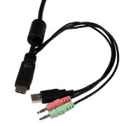 Image de StarTech.com Switch Commutateur KVM 2 Ports USB, HDMI avec Audio et Câbles pour 2 PC sur 1 écran - Auto Alimenté (SV211HDUA)