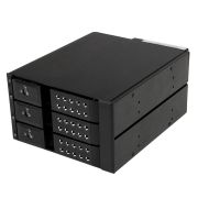 Image de StarTech.com Rack Mobile en Aluminum Sans Tiroir pour 3x Disque Dur SAS II/SATA III 6 Gbps - Hot Swap (HSB3SATSASBA)
