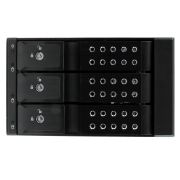 Image de StarTech.com Rack Mobile en Aluminum Sans Tiroir pour 3x Disque Dur SAS II/SATA III 6 Gbps - Hot Swap (HSB3SATSASBA)