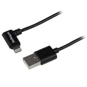 Image de StarTech.com Câble Apple Lightning coudé vers USB de 2 m pour iPhone / iPod / iPad - Noir (USBLT2MBR)