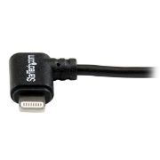 Image de StarTech.com Câble Apple Lightning coudé vers USB de 2 m pour iPhone / iPod / iPad - Noir (USBLT2MBR)