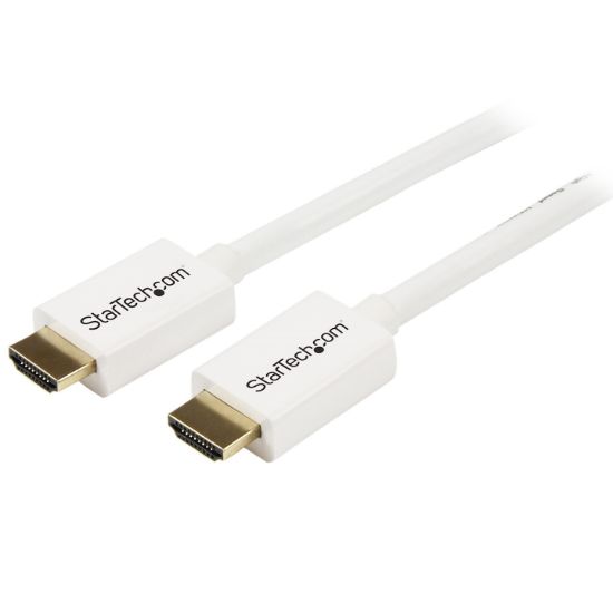 Image de StarTech.com Câble HDMI CL3 avec Ethernet - 3m - Câble Ultra HDMI Mural - Cordon HDMI Haut Débit 4K 30Hz UHD - 10.2 Gbps - Câble Vidéo/Affichage HDMI 1.4 - 30AWG - Blanc (HD3MM3MW)