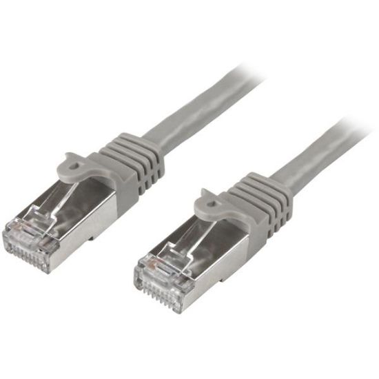 Image de StarTech.com Câble réseau Cat6 blindé SFTP sans crochet de 3 m - Cordon Ethernet RJ45 anti-accroc - M/M - Gris (N6SPAT3MGR)