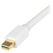 Image de StarTech.com Câble adaptateur Mini DisplayPort vers HDMI de 1 m - M/M - 4K - Blanc (MDP2HDMM1MW)