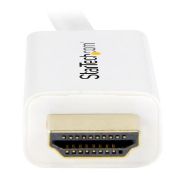 Image de StarTech.com Câble adaptateur Mini DisplayPort vers HDMI de 1 m - M/M - 4K - Blanc (MDP2HDMM1MW)