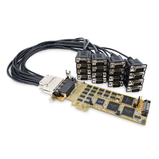 Image de StarTech.com Carte Série PCI Express - 16 Ports DB9 RS232 - Low + Full Profile - Adaptateur Série Multiport - Carte Série PCIe (PEX16S550LP)
