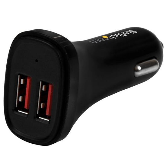 Image de StarTech.com Chargeur de voiture USB à 2 ports - Haute puissance (24 W/4,8 A) - Noir (USB2PCARBKS)