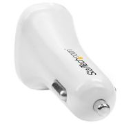 Image de StarTech.com chargeur d'appareils mobiles Universel Blanc Allume-cigare Auto (USB2PCARWHS)