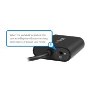 Image de StarTech.com Adaptateur USB-C vers HDMI avec switch pour mode présentateur - 4K 60 Hz (CDP2HD4K60SA)