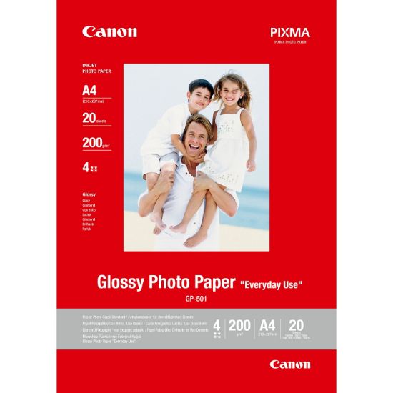 Image de Canon Papier photo brillant A4 GP-501 - 20 feuilles (0775B082)