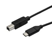 Image de StarTech.com Câble USB-B vers USB-C de 3m, Câble de Transfert de Données, USB 2.0, USB-C (USB2CB3M)