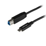 Image de StarTech.com Câble USB-B vers USB-C de 1m, USB 10Gbps, Cordon de Données, USB 3.2 Gen 2, Câble de Transfert de Données USB-C (USB31CB1M)