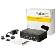 Image de StarTech.com Switch KVM double affichage DisplayPort 4K 60 Hz à 4 ports avec hub USB 2.0 intégré (SV431DPDDUA2)