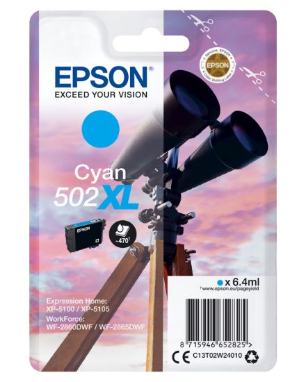 Image de Epson Singlepack Cyan 502XL Ink (C13T02W24010)