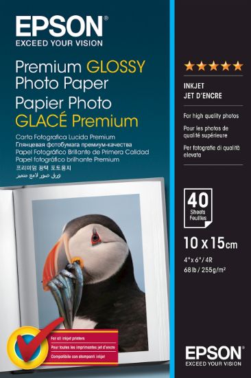 Image de Epson Premium Glossy Photo Paper - 10x15cm - 40 Feuilles (C13S042153)